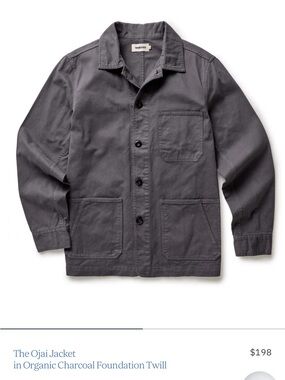 Taylor Stitch Ojai Lightweight Jacket in Charcoal